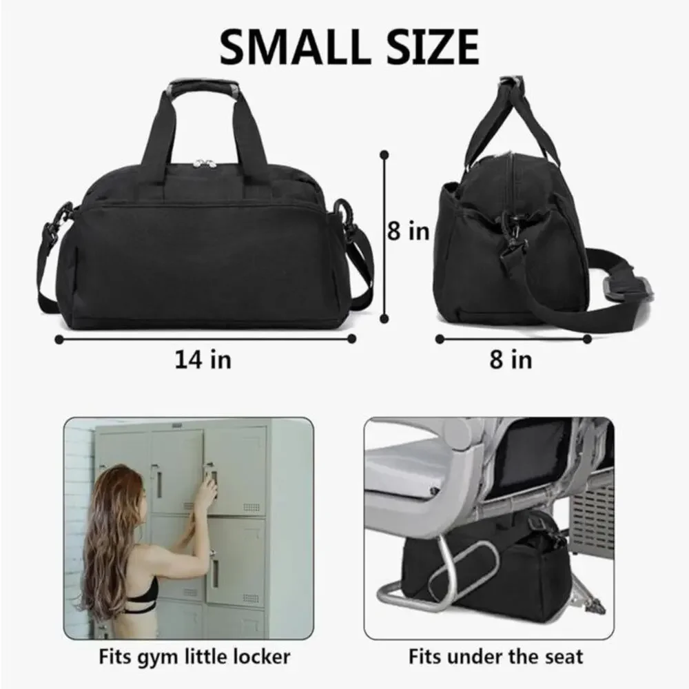 NWOT Classic Black Duffel Bag with Padded Strap
